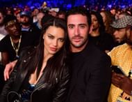 Adriana Lima (L) and Matt Harvey